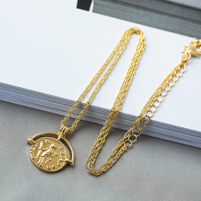 Vintage goldene römische Münzkette