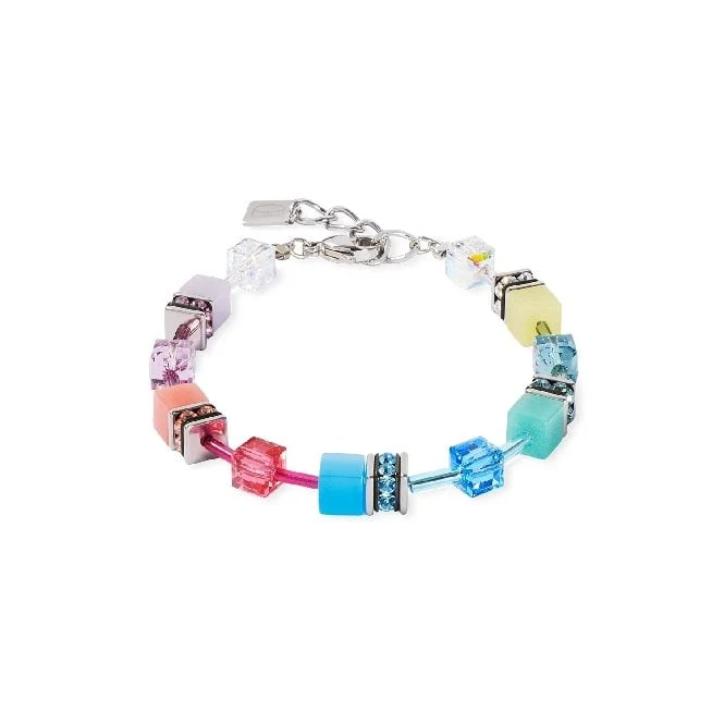 GeoCUBE Iconic Bracelet in Silver & Magic Multicolours