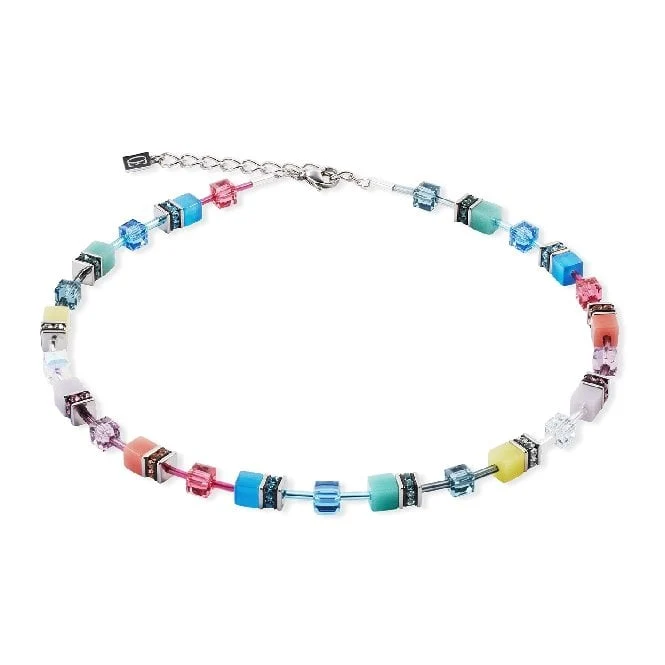 GeoCUBE Iconic Necklace in Silver & Magic Multicolours