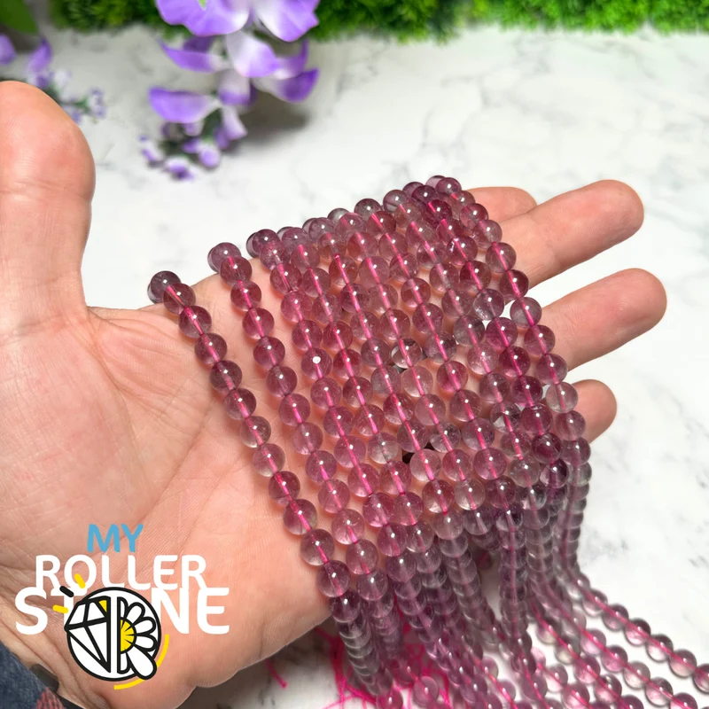 Rote Fluoritperle