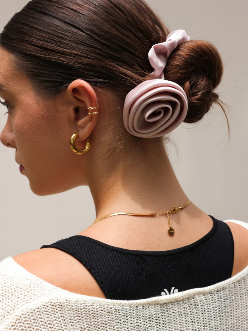 Eternal Rose Blue Scrunchie