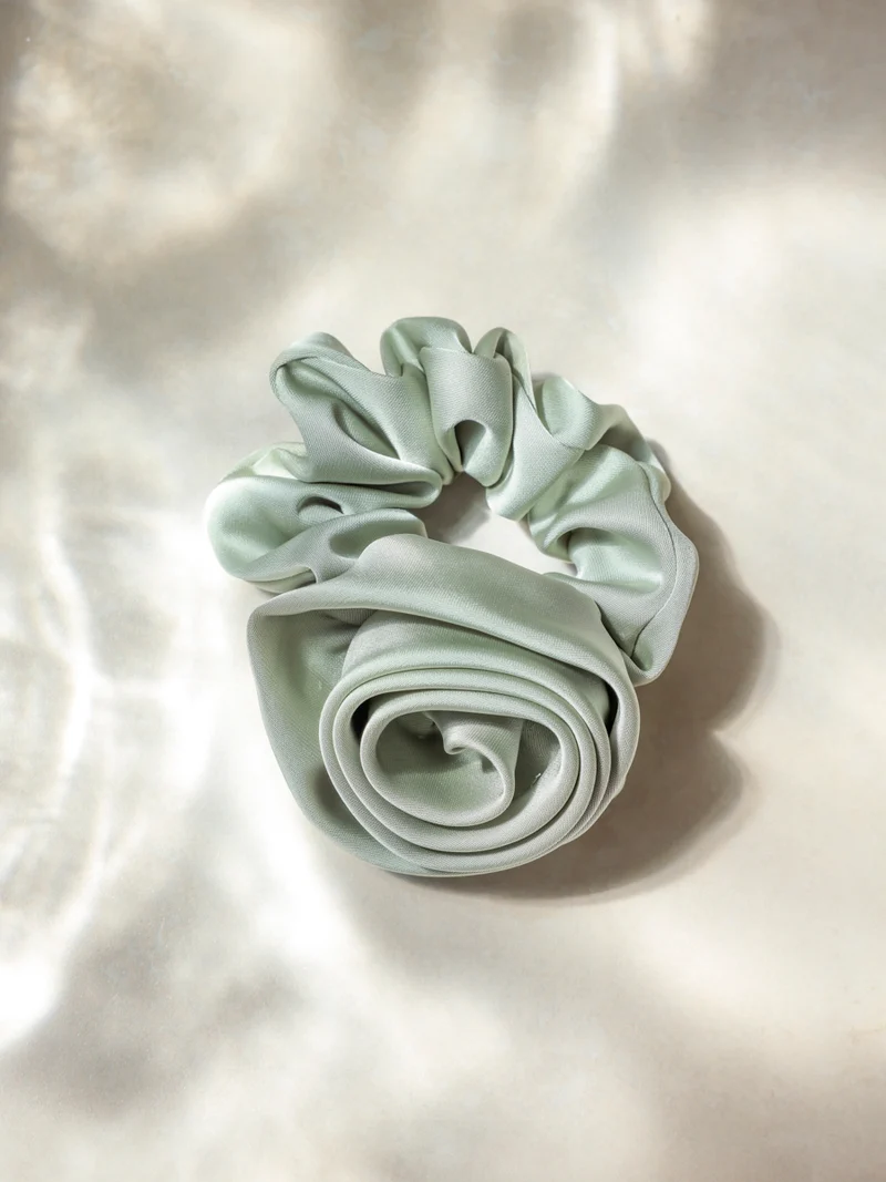 Eternal Rose Grey-green Scrunchie