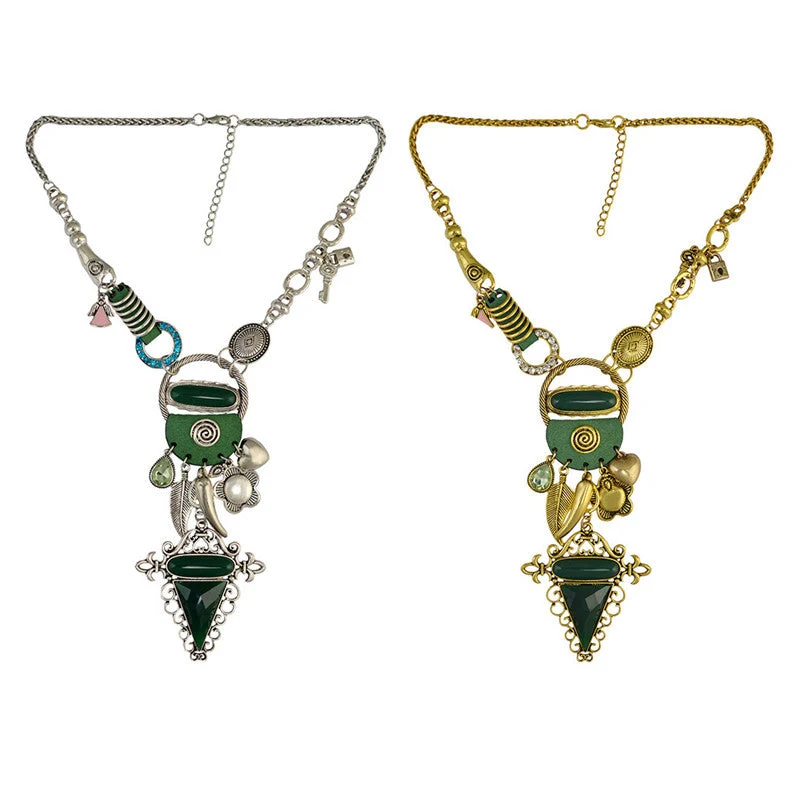 Vintage mehrschichtige Edelsteinkette