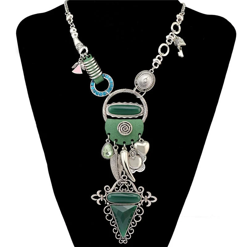 Vintage mehrschichtige Edelsteinkette