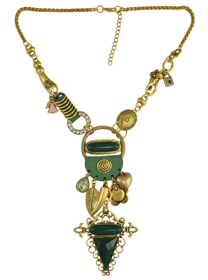 Vintage mehrschichtige Edelsteinkette