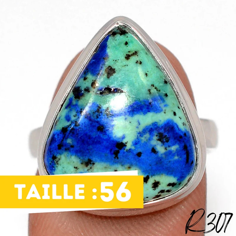 Azurit Malachit Ring 925 Silber R307