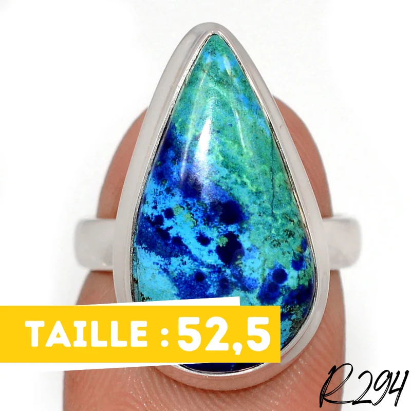 Azurit Malachit Ring 925 Silber R294