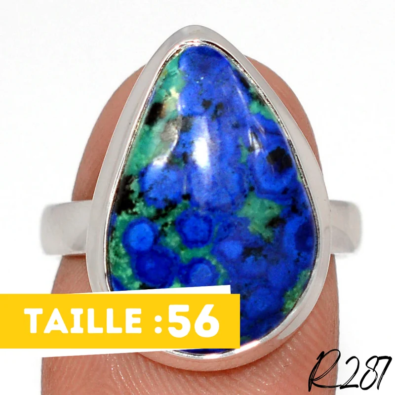 Azurit Malachit Ring 925 Silber R287