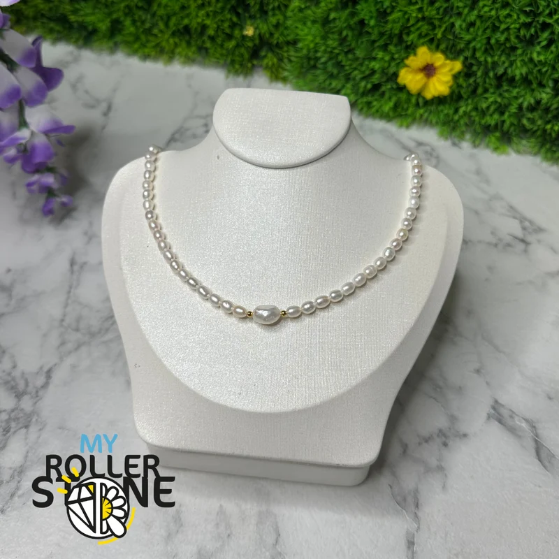 Olivia 925 Silber Zuchtperlenkette