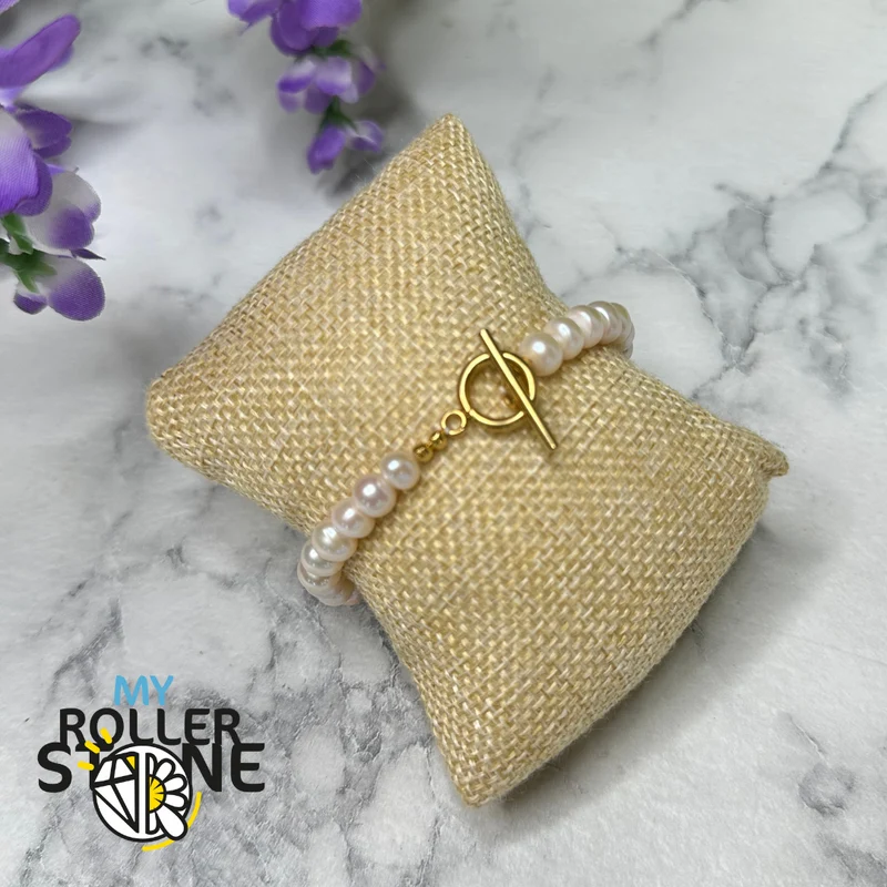 925 Silber Zuchtperlen Armband T-Verschluss