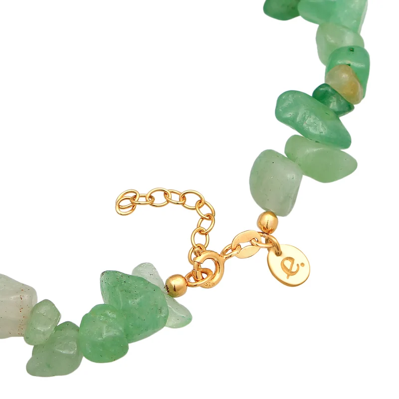 Fußkettchen Beads | Aventurin Steine (Grün)