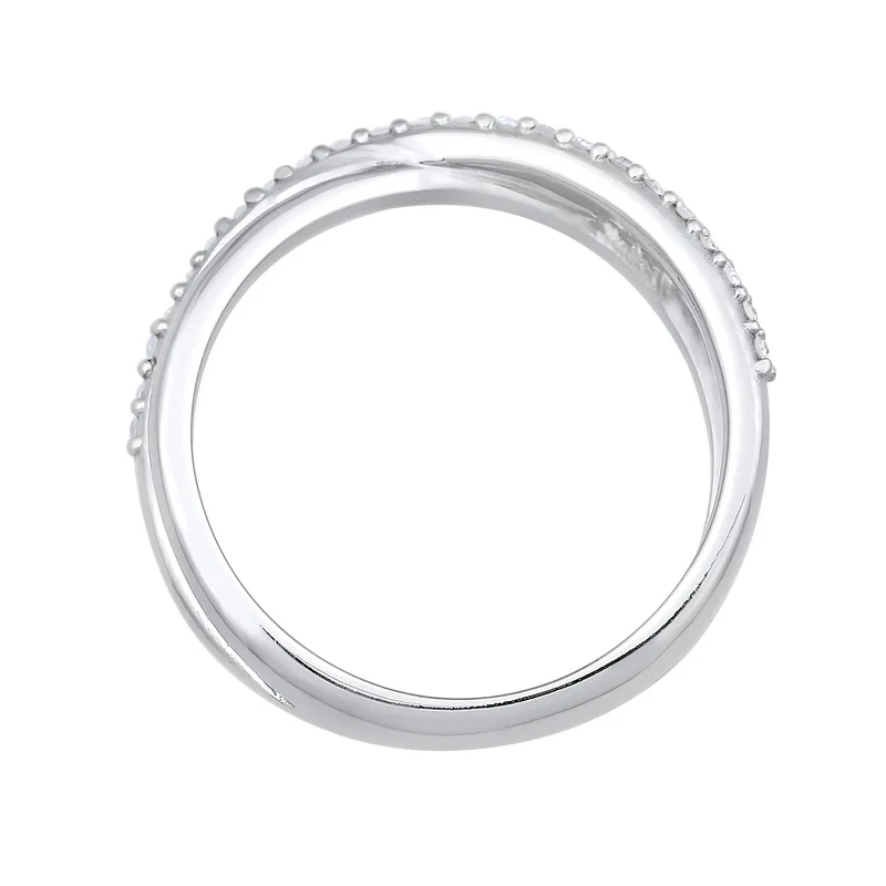 Ring Kreuz | Mit Kristallen von Swarovski® (Weiß)