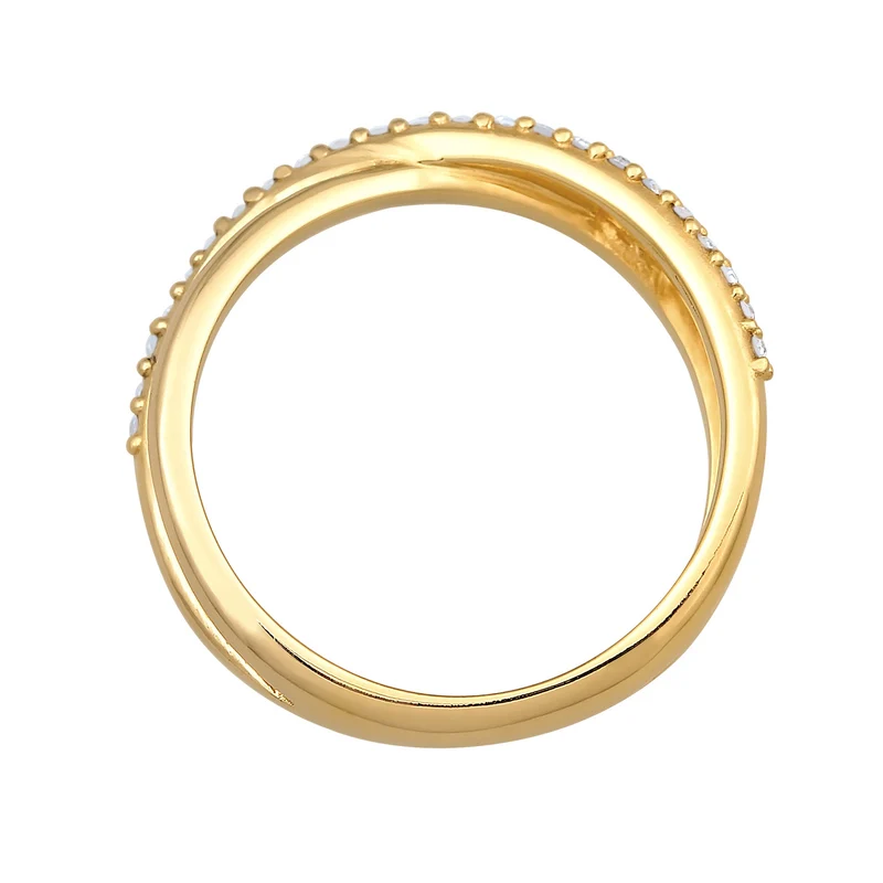 Ring Kreuz | Mit Kristallen von Swarovski® (Weiß)