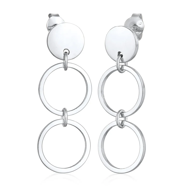 Ohrhänger Plättchen Ringe