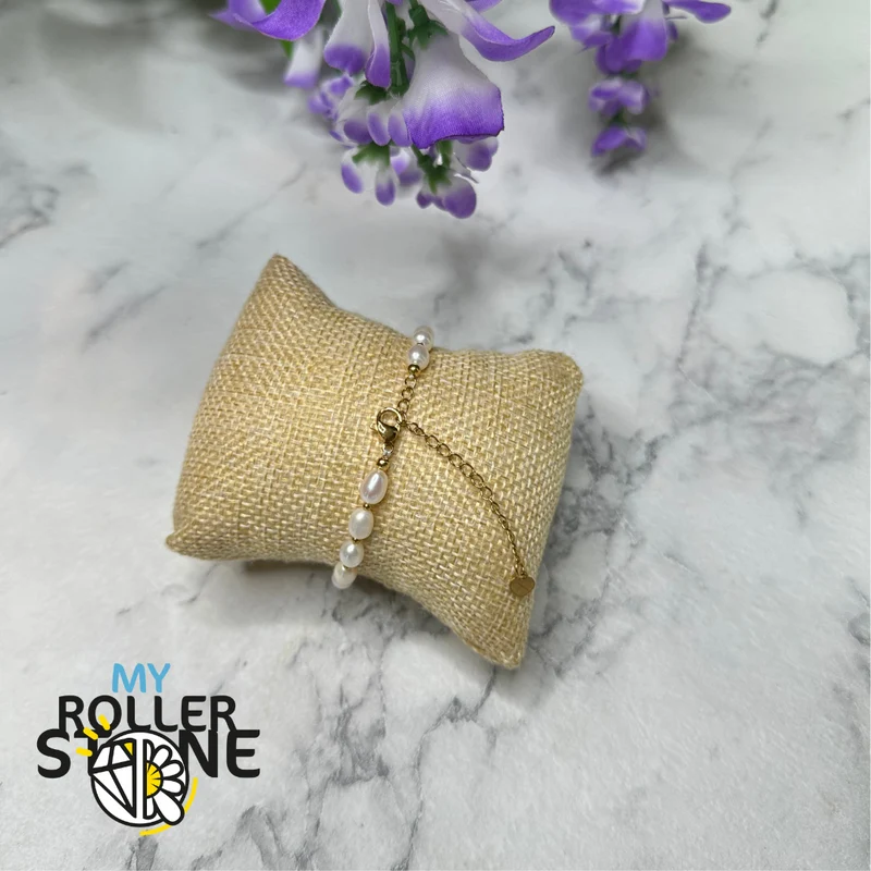 Ovales 925 Silber Zuchtperlen Armband