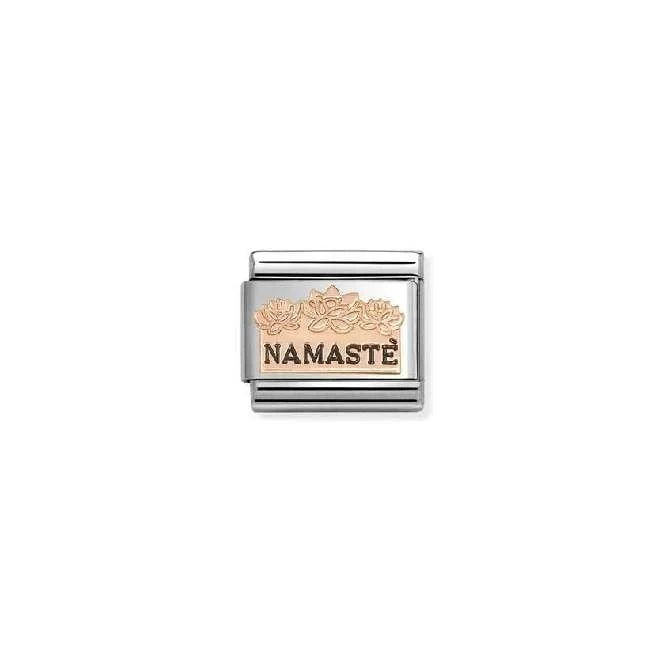 Classic Rose Gold and Enamel Namaste Faith & Religion Charms