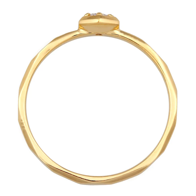Solitär-Ring Geo | Zirkonia (Weiß)
