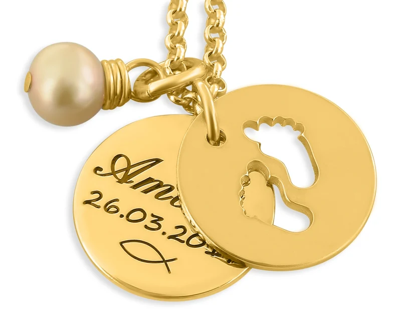 SCHMUCK MIT GRAVUR GOLD MUTTER HALSKETTE GESCHENK MAMA
