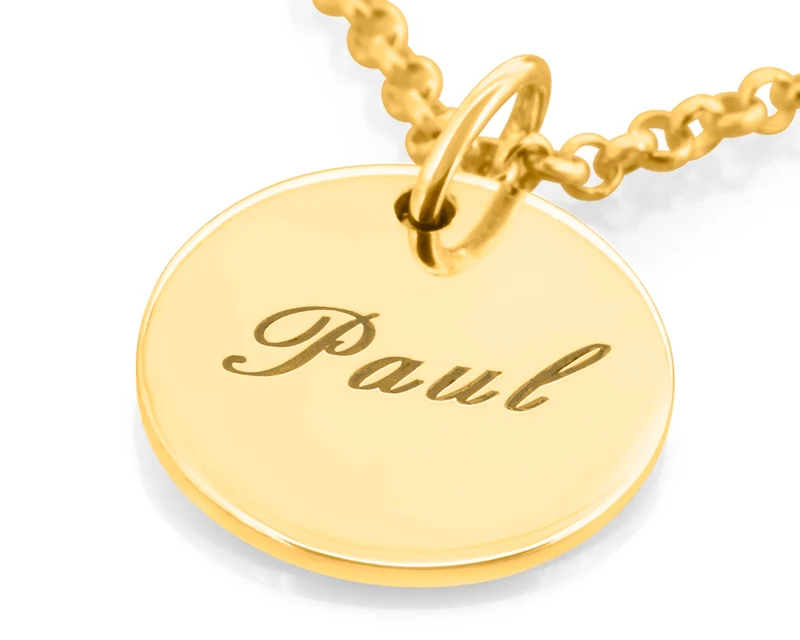HALSKETTE MIT NAMEN GOLD NAMENSSCHMUCK GRAVUR NAMENSKETTE FÜR MÜTTER