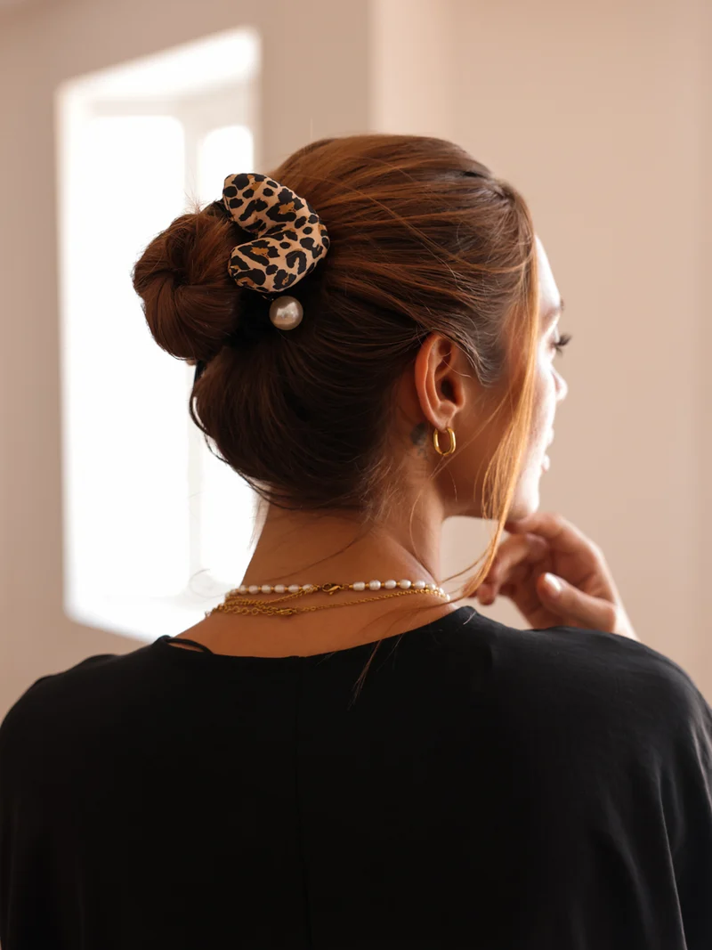 Wild Heart Leopard Scrunchie