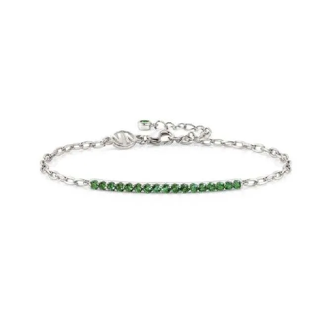 Lovelight Silver and Green CZ Bracelet