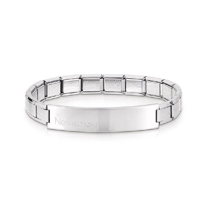 Trendsetter Silver Steel Engravable Bracelet
