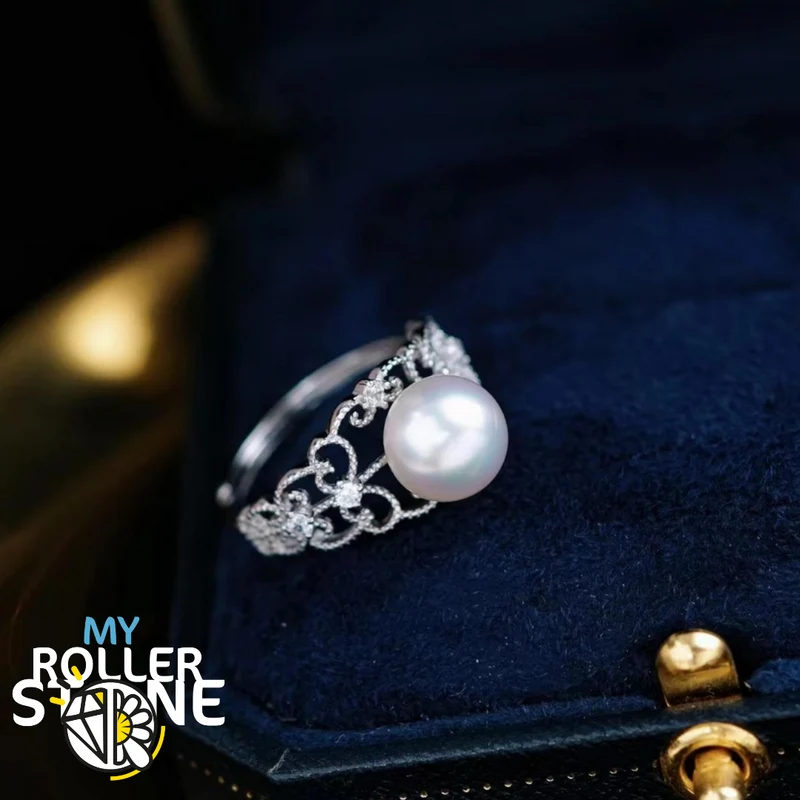 925 Silber Spitzen-Zuchtperlenring