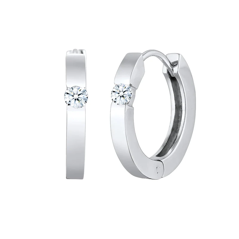 Creolen | Diamant (Weiß, 0.22 ct.)