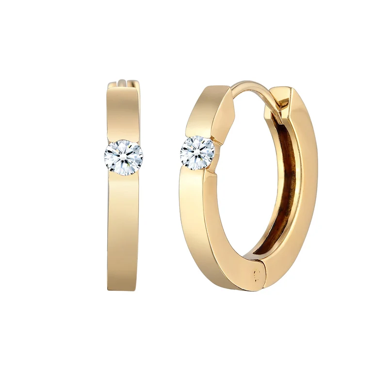 Creolen | Diamant (Weiß, 0.22 ct.)