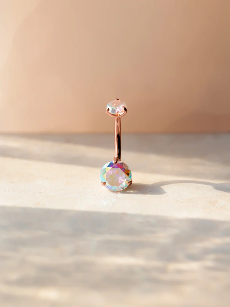 Serene Glow Rainbow Titan Bauchnabelpiercing