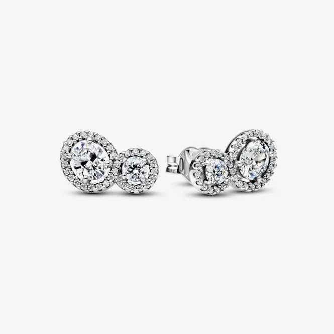 Embracing Halo Stud Earrings
