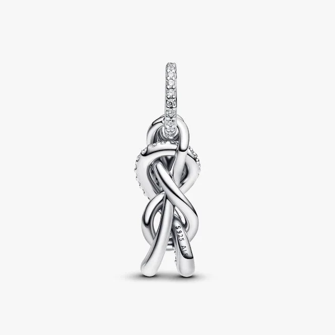 Pave Infinity Knot Dangle Charms