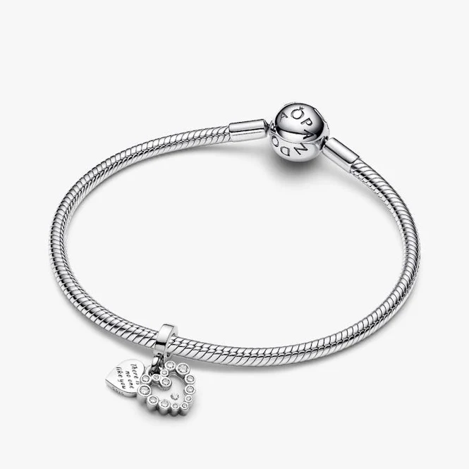 Sparkling Heart Double Dangle Charms