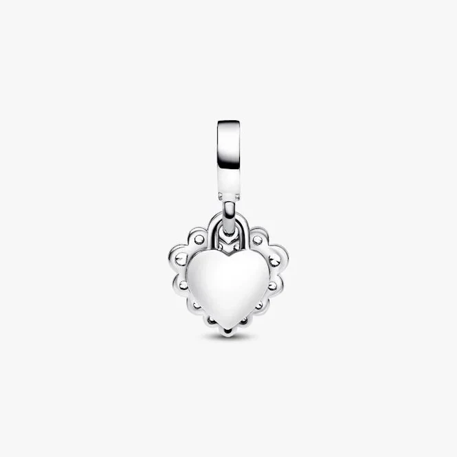 Sparkling Heart Double Dangle Charms