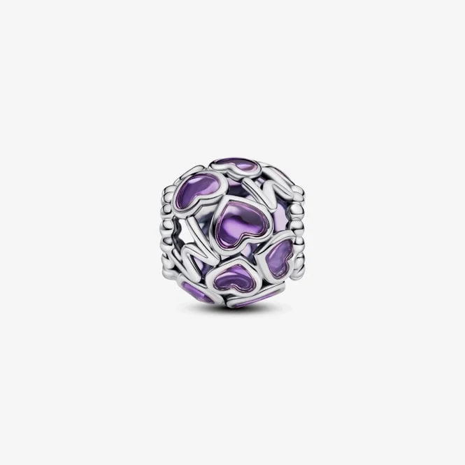 Openwork Hearts Mom Charms