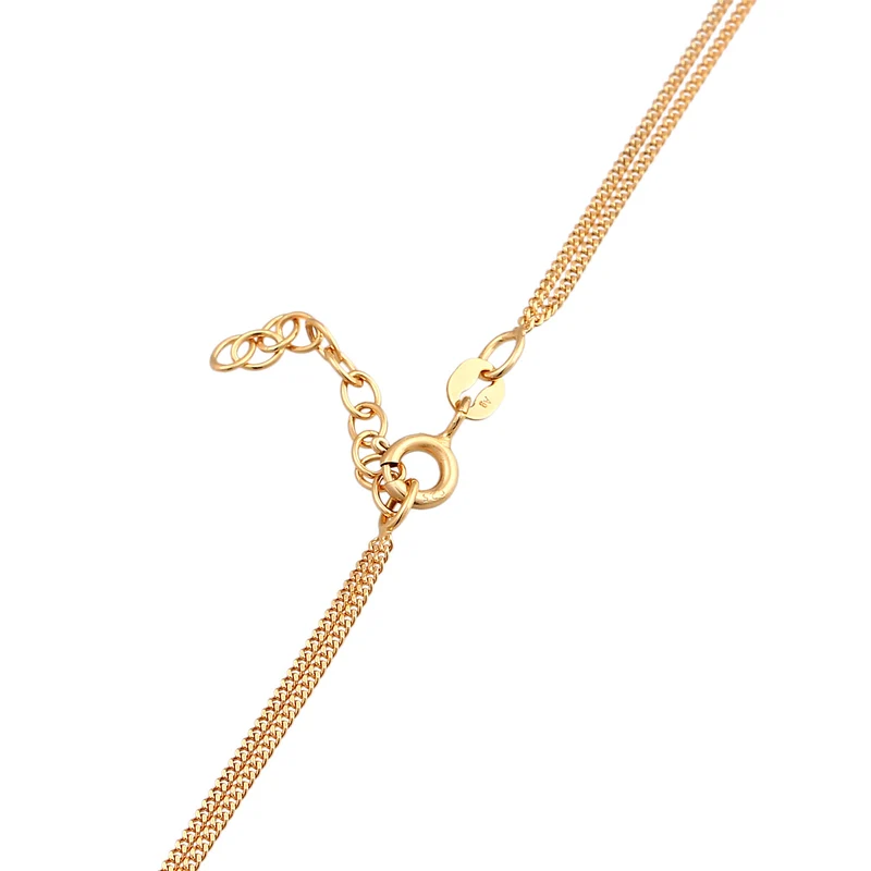 Layer-Halskette Stern Halbmond | Mit Kristallen von Swarovski® (Weiß)