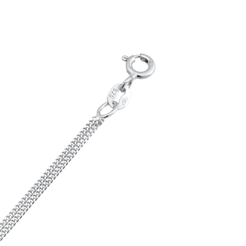 Layer-Halskette Stern Halbmond | Mit Kristallen von Swarovski® (Weiß)