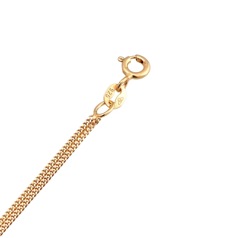 Layer-Halskette Stern Halbmond | Mit Kristallen von Swarovski® (Weiß)