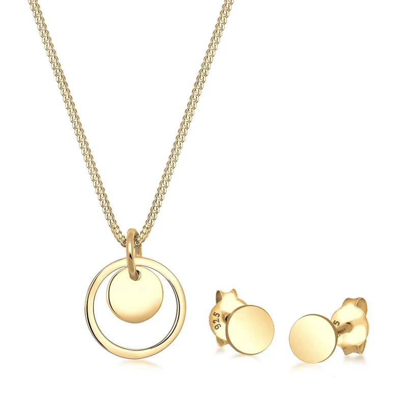 Schmuckset Plättchen Kreis