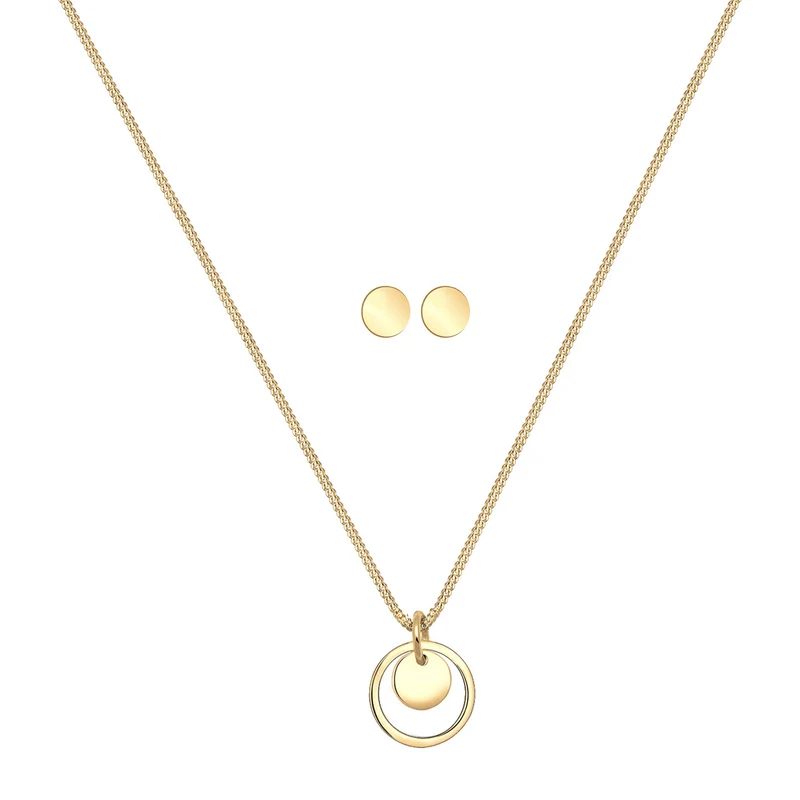 Schmuckset Plättchen Kreis