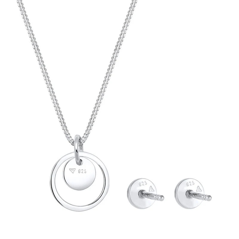 Schmuckset Plättchen Kreis