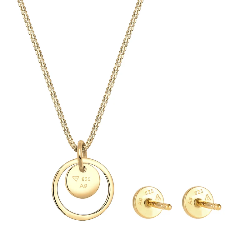 Schmuckset Plättchen Kreis