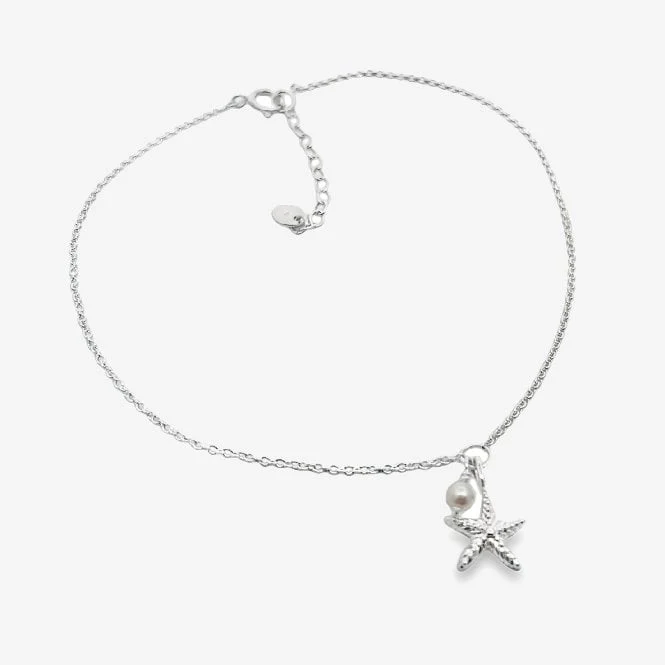 Silver Starfish Anklet