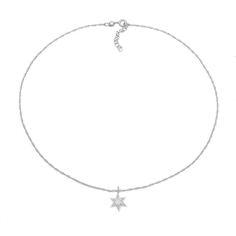 Choker Stern | Opal (Weiß)