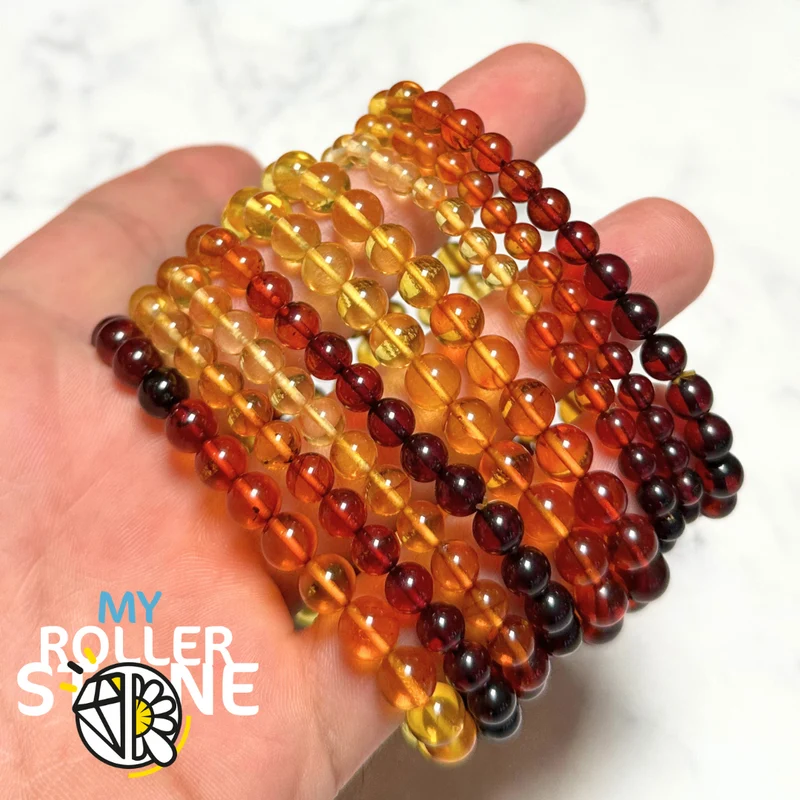 Rundes Perlenarmband in Farbverlauf