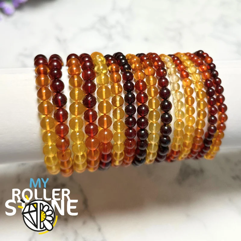 Rundes Perlenarmband in Farbverlauf