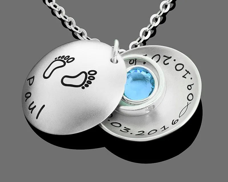 PERSONALISIERTE SCHMUCKSCHACHTEL MIT KETTE ZUR TAUFE, MIT GRAVUR