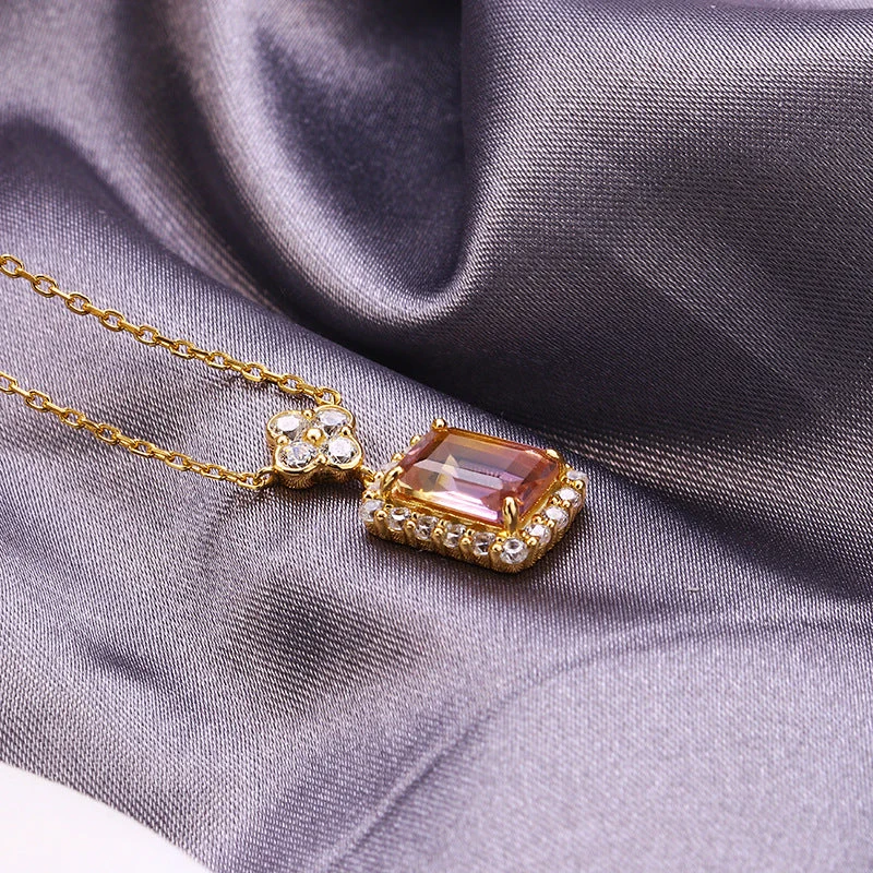 Geometrische Vintage-Halskette für Damen