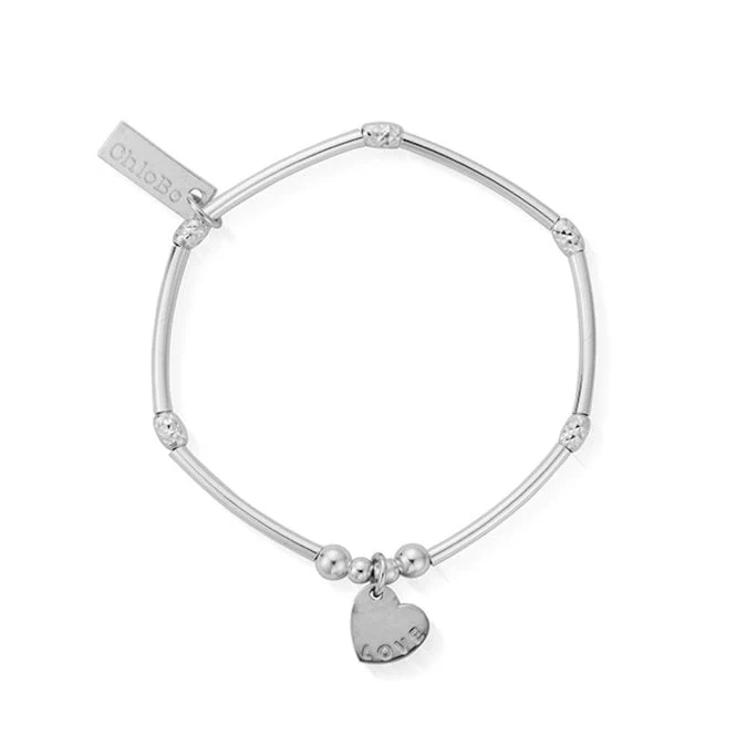 Children's Mini Noodle Sparkle Rice Love Disc Bracelet