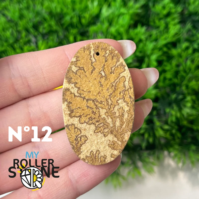 5A Gebohrter dendritischer Fossilienanhänger